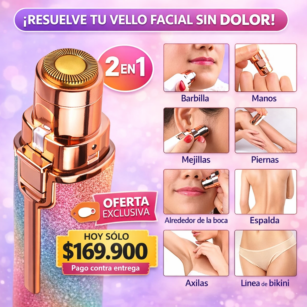 Depilador Facial Recargable 2 En 1